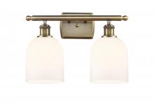 Innovations Lighting 516-2W-AB-G558-6GWH - Bella - 2 Light - 16 inch - Antique Brass - Bath Vanity Light