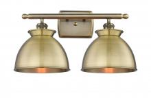 Innovations Lighting 516-2W-AB-M14-AB - Adirondack - 2 Light - 18 inch - Antique Brass - Bath Vanity Light