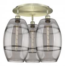 Innovations Lighting 516-3C-AB-G557-10SM - Vaz - 3 Light - 22 inch - Antique Brass - Flush Mount