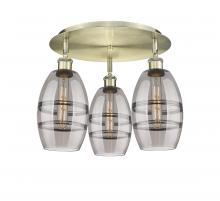 Innovations Lighting 516-3C-AB-G557-6SM - Vaz - 3 Light - 18 inch - Antique Brass - Flush Mount