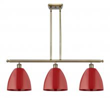 Innovations Lighting 516-3I-AB-MBD-9-RD-LED - Plymouth - 3 Light - 36 inch - Antique Brass - Cord hung - Island Light