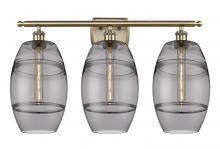 Innovations Lighting 516-3W-AB-G557-8SM - Vaz - 3 Light - 28 inch - Antique Brass - Bath Vanity Light