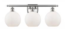 Innovations Lighting 516-3W-SN-G121 - Athens - 3 Light - 28 inch - Brushed Satin Nickel - Bath Vanity Light