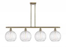 Innovations Lighting 516-4I-AB-G1215-10-LED - Athens Water Glass - 4 Light - 48 inch - Antique Brass - Cord hung - Island Light