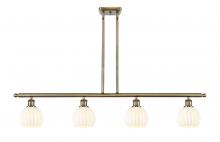 Innovations Lighting 516-4I-AB-G1217-6WV - White Venetian - 4 Light - 48 inch - Antique Brass - Stem Hung - Island Light