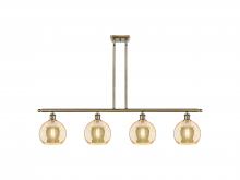 Innovations Lighting 516-4I-AB-G128-8 - Athens - 4 Light - 48 inch - Antique Brass - Cord hung - Island Light