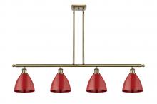 Innovations Lighting 516-4I-AB-MBD-75-RD-LED - Plymouth - 4 Light - 48 inch - Antique Brass - Cord hung - Island Light