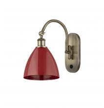 Innovations Lighting 518-1W-AB-MBD-75-RD-LED - Plymouth - 1 Light - 8 inch - Antique Brass - Adjustable Swing Arm