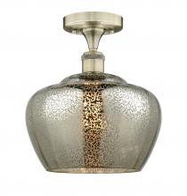 Innovations Lighting 616-1F-AB-G96-L - Fenton - 1 Light - 11 inch - Antique Brass - Flush Mount