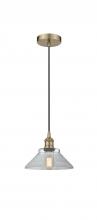 Innovations Lighting 616-1P-AB-G132 - Orwell - 1 Light - 8 inch - Antique Brass - Cord hung - Mini Pendant