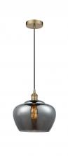 Innovations Lighting 616-1P-AB-G93-L-LED - Fenton - 1 Light - 11 inch - Antique Brass - Cord hung - Mini Pendant