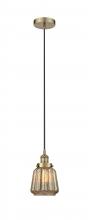 Innovations Lighting 616-1PH-AB-G146-LED - Chatham - 1 Light - 7 inch - Antique Brass - Cord hung - Mini Pendant