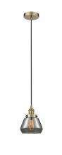Innovations Lighting 616-1PH-AB-G173-LED - Fulton - 1 Light - 7 inch - Antique Brass - Cord hung - Mini Pendant