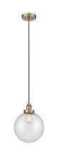Innovations Lighting 616-1PH-AB-G204-10-LED - Beacon - 1 Light - 10 inch - Antique Brass - Cord hung - Mini Pendant