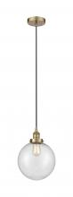 Innovations Lighting 616-1PH-AB-G204-10-LED - Beacon - 1 Light - 10 inch - Antique Brass - Cord hung - Mini Pendant