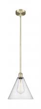 Innovations Lighting 616-1S-AB-GBC-124-LED - Berkshire - 1 Light - 12 inch - Antique Brass - Cord hung - Mini Pendant