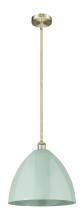 Innovations Lighting 616-1S-AB-MBD-16-SF - Plymouth - 1 Light - 16 inch - Antique Brass - Cord hung - Mini Pendant
