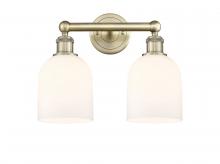 Innovations Lighting 616-2W-AB-G558-6GWH - Bella - 2 Light - 15 inch - Antique Brass - Bath Vanity Light