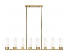 Innovations Lighting 617-8I-BB-G617-8WH - Boreas - 6 Light - 48 inch - Brushed Brass - Linear Pendant