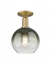 Innovations Lighting 716-1C-BB-G483-8SL - Brookhaven Globe - 1 Light - 6 inch - Brushed Brass - Semi-Flush Mount