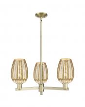 Innovations Lighting 716-3CR-AB-G457-6ME - Preston - 3 Light - 18 inch - Antique Brass - Flush Mount