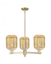 Innovations Lighting 716-3CR-AB-G460-7ME - Preston - 3 Light - 18 inch - Antique Brass - Flush Mount
