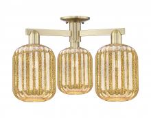 Innovations Lighting 716-3F-AB-G460-7ME - Preston - 3 Light - 6 inch - Antique Brass - Semi-Flush Mount
