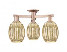 Innovations Lighting 716-3F-AC-G459-6ME - Preston - 3 Light - 6 inch - Antique Copper - Semi-Flush Mount