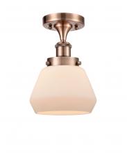 Innovations Lighting 916-1C-AC-G171 - Fulton - 1 Light - 6 inch - Antique Copper - Semi-Flush Mount