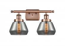 Innovations Lighting 916-2W-AC-G173 - Fulton - 2 Light - 16 inch - Antique Copper - Bath Vanity Light