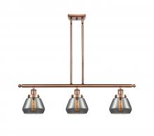 Innovations Lighting 916-3I-AC-G173 - Fulton - 3 Light - 36 inch - Antique Copper - Stem Hung - Island Light