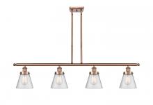 Innovations Lighting 916-4I-AC-G64-LED - Cone - 4 Light - 48 inch - Antique Copper - Stem Hung - Island Light