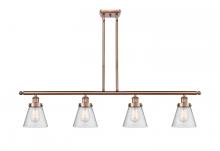 Innovations Lighting 916-4I-AC-G64-LED - Cone - 4 Light - 48 inch - Antique Copper - Stem Hung - Island Light