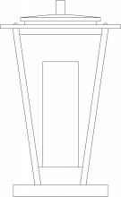 Arroyo Craftsman BRC-10CLR/CS-AB - 10" brighton column mount