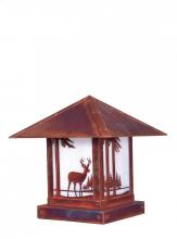 Arroyo Craftsman TRC-12DRGW-AB - 12" timber ridge column mount with deer filigree