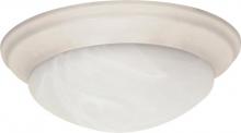 Nuvo 60/288 - 3-Light Large Dome Twist & Lock Flush Mount Ceiling Light in Textured White Finish with Alabaster