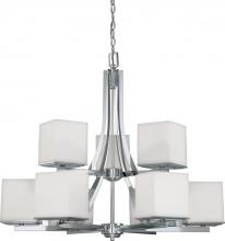 Nuvo 60/4089 - Bento - 9 Light Two Tier Chandelier w/ Satin White Glass