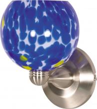 Nuvo 60/710 - 1 Light - 6" - Halogen Wall Fixture - Caspian Blue Sphere