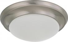 Nuvo 62/1126 - 1 Light - LED 12" Twist & Lock Flush Fixture - Brushed Nickel Finish - Frosted Glass - Lamp