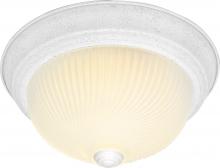 Nuvo SF76/197 - 3 Light - 15" - Flush Mount - Frosted Ribbed Swirl Glass