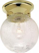Nuvo SF76/258 - 1 Light - 8" - Ceiling Fixture - Clear Ribbed Ball