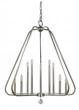 Framburg 5510 PN - 10-Light Polished Nickel Triangulum Foyer Chandelier