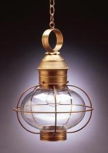 Northeast Lantern 2542-AB-LT2-CLR - Caged Onion Hanging Antique Brass 2 Candelabra Sockets Clear Glass