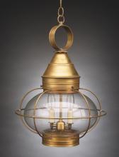 Northeast Lantern 2572-AB-LT2-CLR - Caged Onion Hanging Antique Brass 2 Candelabra Sockets Clear Glass