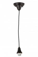 Meyda White 103441 - 5"W Textured Black 1 LT Pendant Hardware