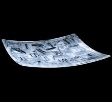 Meyda White 114430 - 14"Sq Metro Fusion Branches Glass Plate