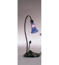 Meyda White 12500 - 16" High Blue Pond Lily Mini Lamp