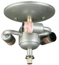 Meyda White 132119 - 3LT Candle Socket Flushmount Hardware Nickel