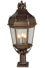 Meyda White 141105 - 15"W Royan Lantern Pier Mount