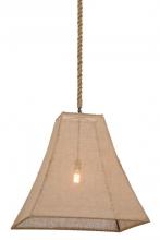 Meyda White 156222 - 28"Sq Empire Square Bell Textrene Pendant